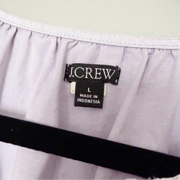 J Crew Long-sleeve Smocked-waist Midi Dress Tiered Lilac Large Cottagecore - Picture 5 of 8